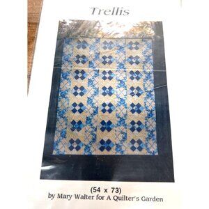 Trellis Quilt Pattern By Mary Walter For A Quilters Garden 54x73 Twin Size